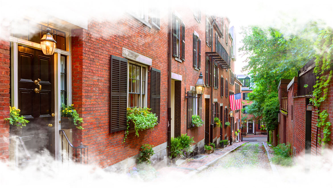 Le quartier de Beacon Hill à Boston